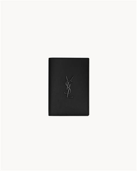 protege passeport ysl|CASSANDRE passport case in grain de poudre leather .